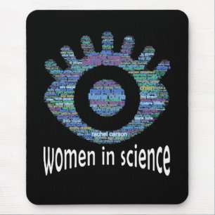 Women In Science Girls Eye Word Fill Design Mouse Pad
