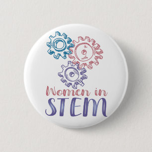 Women In STEM 6 Cm Round Badge