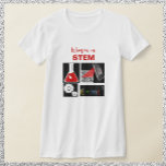 Women in Stem Black and Red T-Shirt<br><div class="desc">Women in STEM tshirt with red and black colour palette.</div>