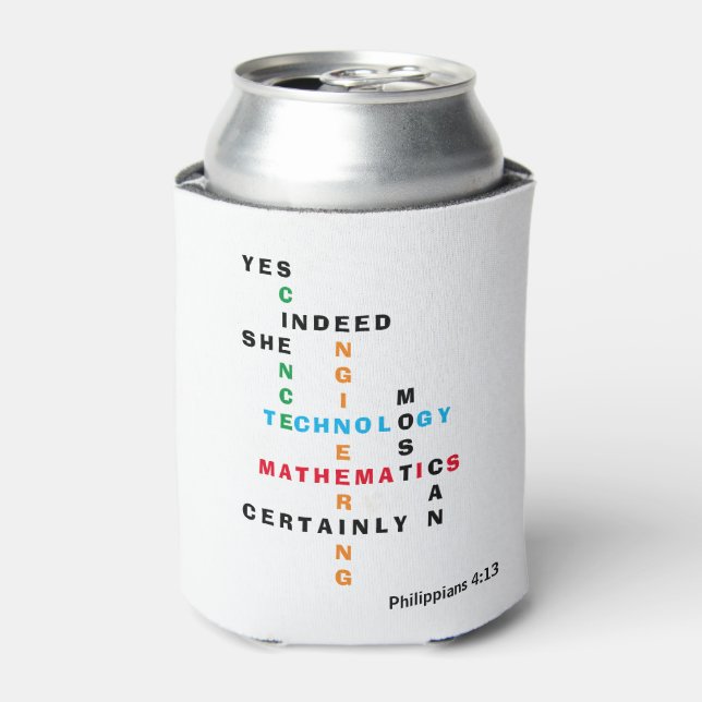 Women In STEM Crossword Can Cooler (Can Front)
