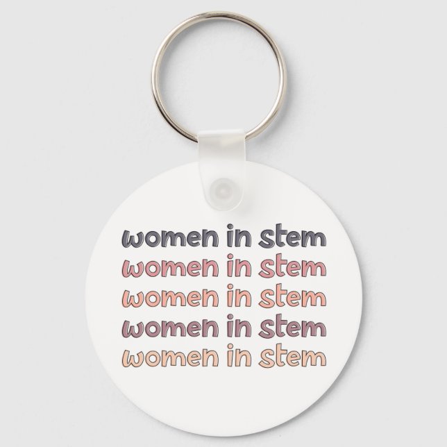 Women in Stem Steminist Stem Graduate Gifts Key Ring (Front)