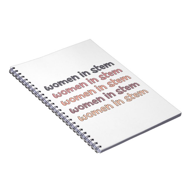 Women in Stem Steminist Stem Graduate Gifts Notebook (Right Side)