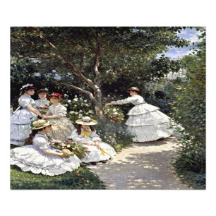 Women in the Garden - Portrait of Elegance  Photo Print