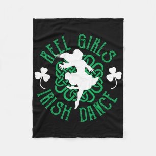 Women Irish Step Dancer Step Dancing Reel Girls Ir Fleece Blanket