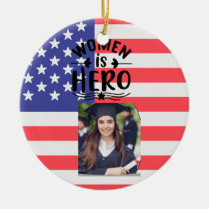 women is hero ceramic ornament