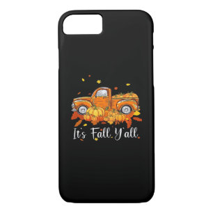 Women It’s Fall Y’all Pumpkin Autumn Tree Hello Fa iPhone 8/7 Case