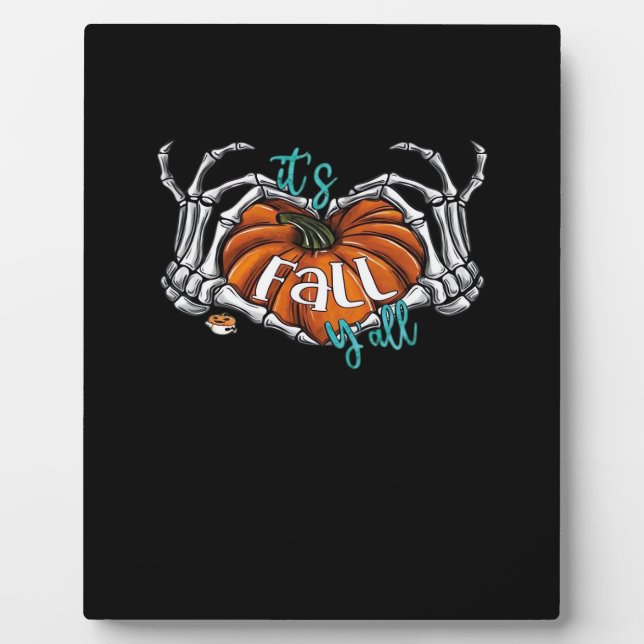Women It’s Fall Y’all Pumpkin Gnome Autumn Tree He Plaque (Front)