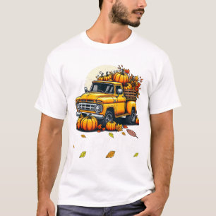 Women It's Fall Y'all Pumpkin Truck Autumn Tree He T-Shirt