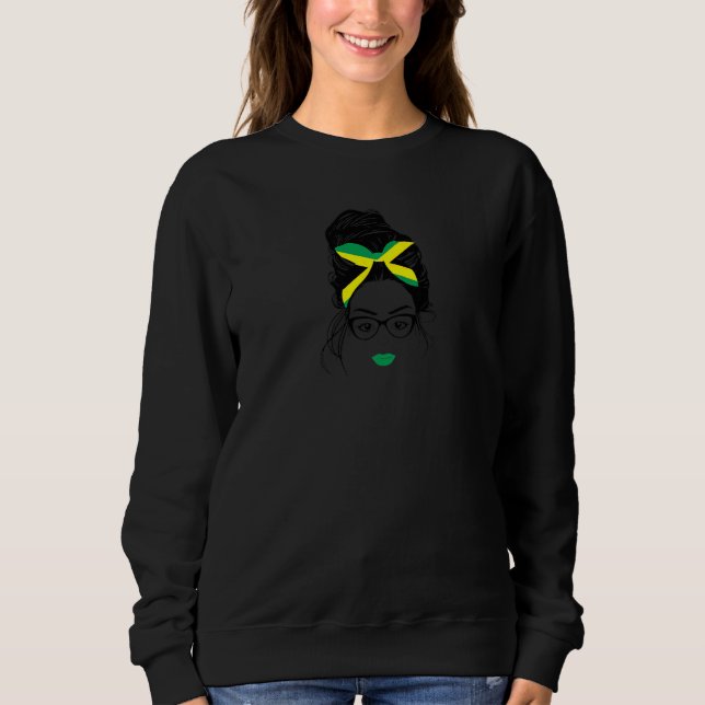 Women Jamaica Pride Jamaica Reggae Music Roots Jam Sweatshirt (Front)