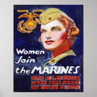 Women Join the MARINES Poster