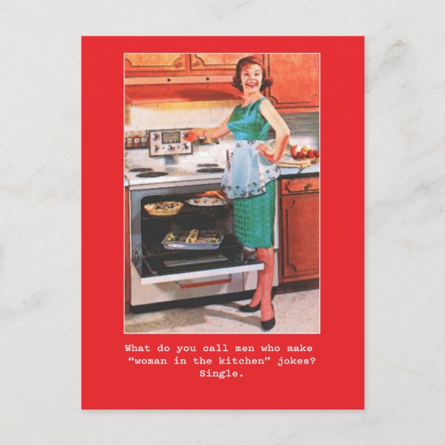 Women "Just for fun" Man Joke Card (Front)