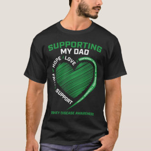 Women Kids Father Dad Kidney Disease Awareness Gif T-Shirt