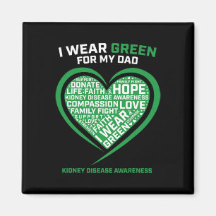 Women Kids Gifts Dad Kidney Transplant Disease Awa Magnet