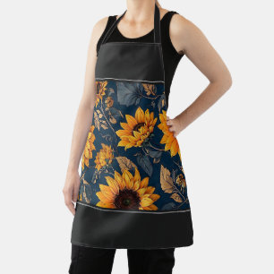 Women Kitchen Cute Flowers Cooking Baking BBQ Work Apron