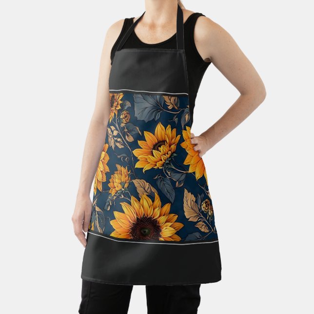 Women Kitchen Cute Flowers Cooking Baking BBQ Work Apron (Insitu)