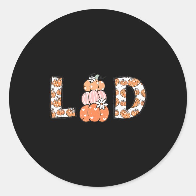 Women Labor And Delivery Nurse Fall Pumpkins Thank Classic Round Sticker (Front)