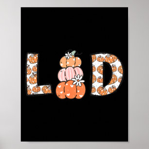 Women Labor And Delivery Nurse Fall Pumpkins Thank Poster