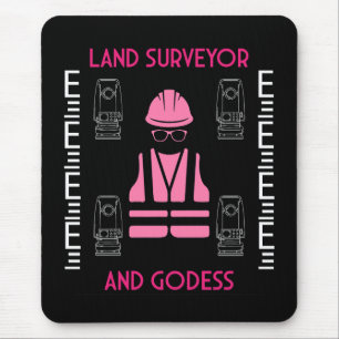 Women land surveyors mouse pad
