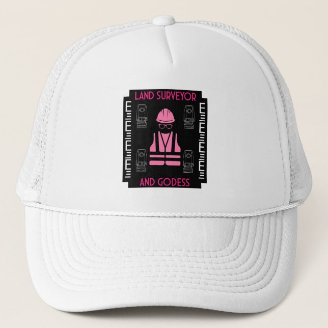 Women land surveyors trucker hat (Front)