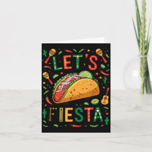 Women lets fiesta taco cinco de mayo funny mexican card