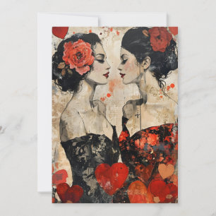 Women LGBTQ Valentine's Day Holiday Card