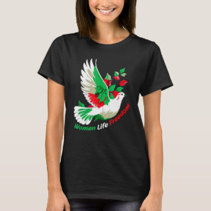 Women Life Freedom Farsi Support Iran Pigeon T-Shirt