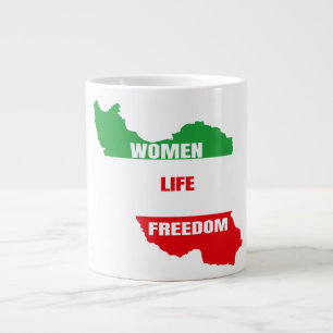 Women Life Freedom Support Women of Iran Large Coffee Mug