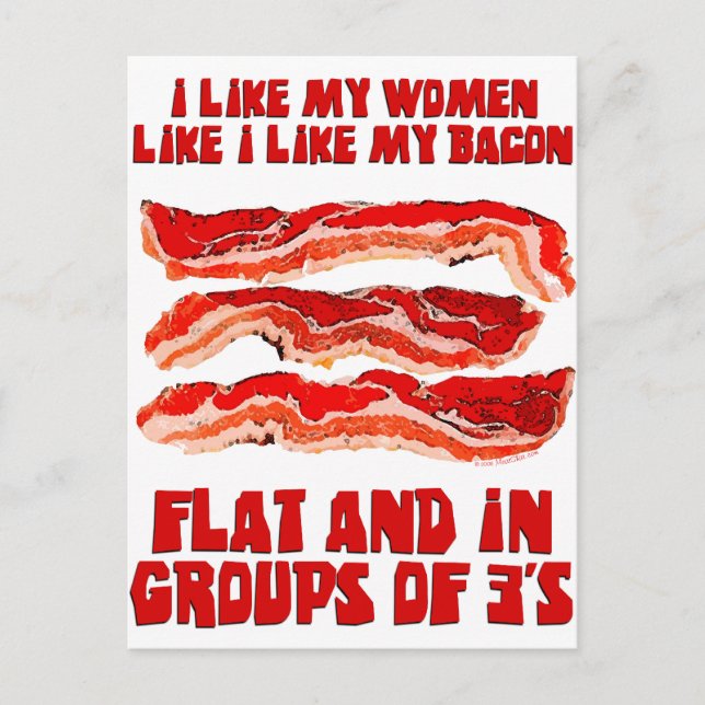 Women Like Bacon Postcard (Front)