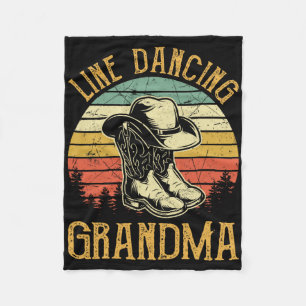 Women Line Dance Grandma Dancing Dancer Country Mu Fleece Blanket