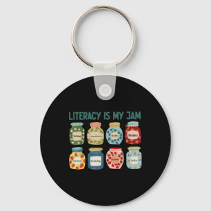 Women Literacy Is My Jam Literacy Teacher Reading Key Ring