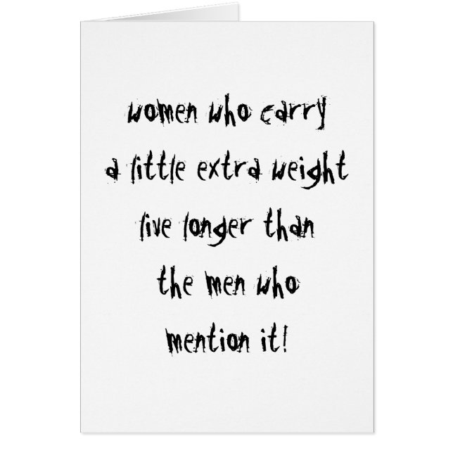 Women Live Longer (Front)