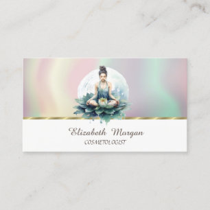 Women Lotus Colourful Business Card