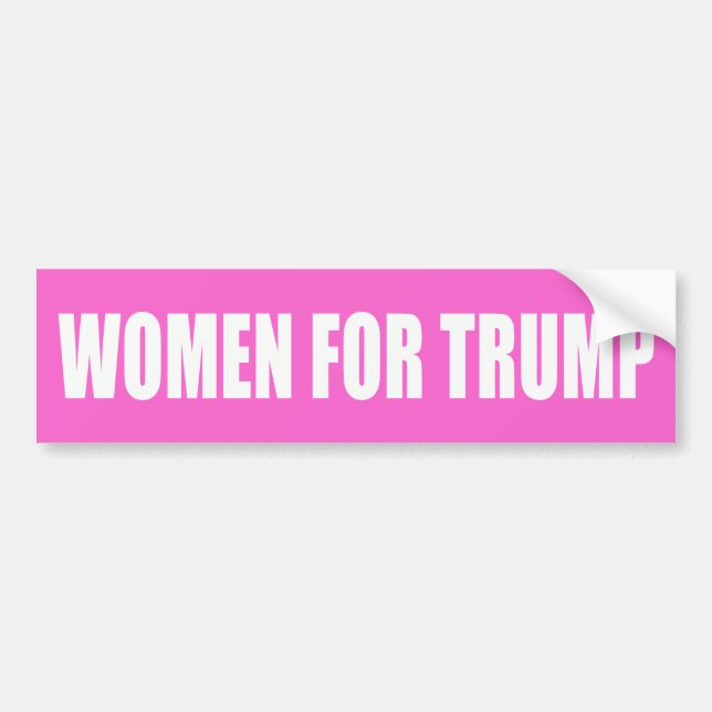 Women love Trump Women for Trump Bumper Sticker (Front)