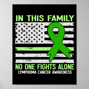 Women Lymphoma Cancer Flag Usa Lymphoma Cancer Poster