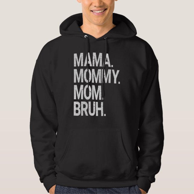 Women Mama Mummy Mum Bruh Mummy And Me Leopard Mot Hoodie (Front)