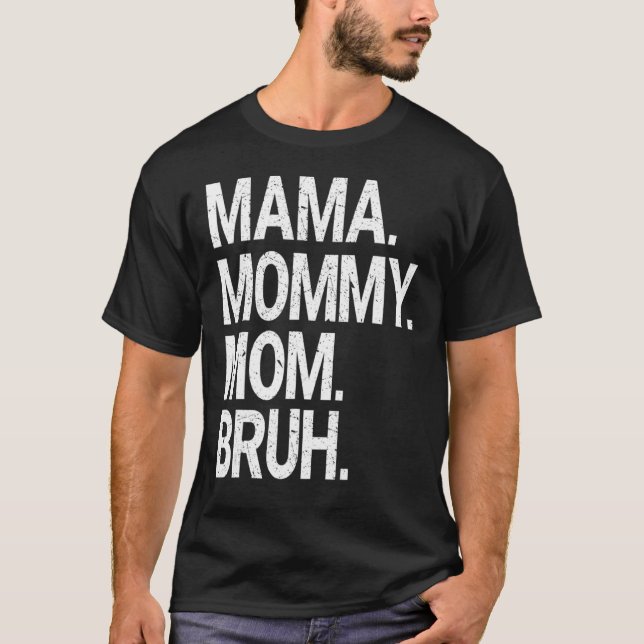 Women Mama Mummy Mum Bruh Mummy And Me Leopard Mot T-Shirt (Front)