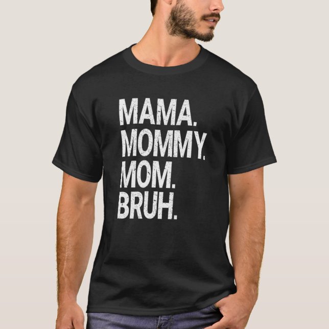 Women Mama Mummy Mum Bruh Mummy And Me Leopard Mot T-Shirt (Front)