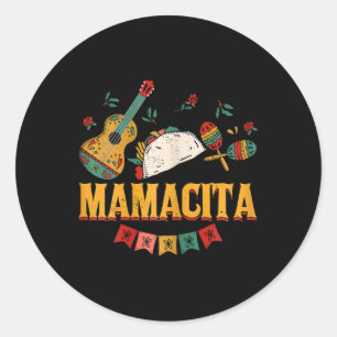 Women Mamacita Mexico Mum Cinco De Mayo Classic Round Sticker