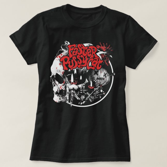 Women Men Faster Pussycat The Skull And Roaster Re T-Shirt (Design Front)