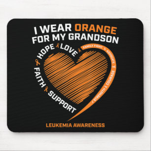Women Men I Wear Orange For My Grandson Leukaemia  Mouse Pad
