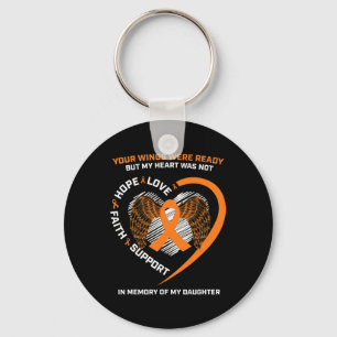 Women Men In Memory Of My Daughter Leukaemia Aware Key Ring