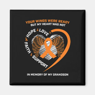 Women Men In Memory Of My Grandson Leukaemia Aware Magnet