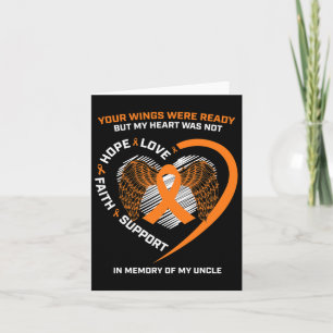 Women Men Kids Memory Of My Uncle Leukaemia Awaren Card