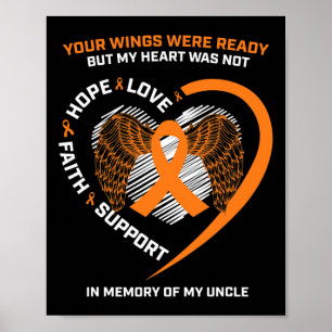 Women Men Kids Memory Of My Uncle Leukaemia Awaren Poster