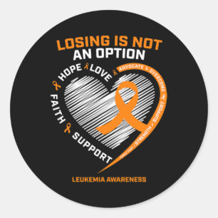 Women Men Leukaemia Awareness Fighter Leukaemia Classic Round Sticker