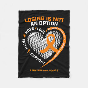 Women Men Leukaemia Awareness Fighter Leukaemia Fleece Blanket