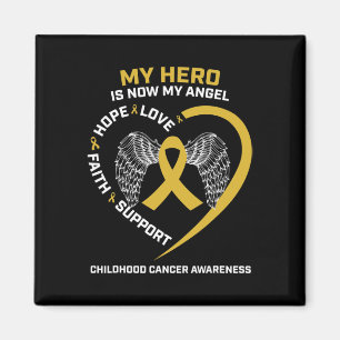 Women Men My Hero Is Now My Angel Childhood Cancer Magnet