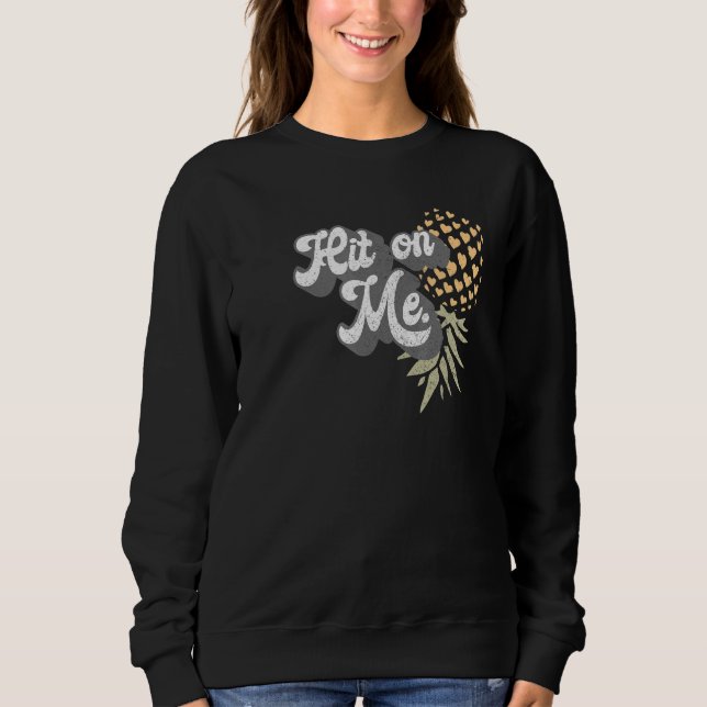 Women Men Upside Down Pineapple Subtle Swinger Sweatshirt (Front)