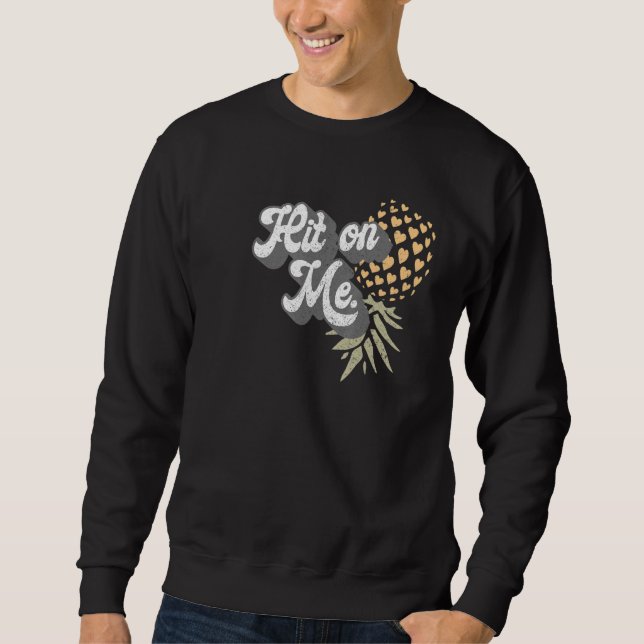 Women Men Upside Down Pineapple Subtle Swinger Sweatshirt (Front)