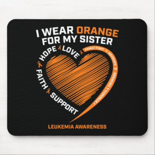 Women Men Wear Orange For Sister Leukaemia Mouse Pad